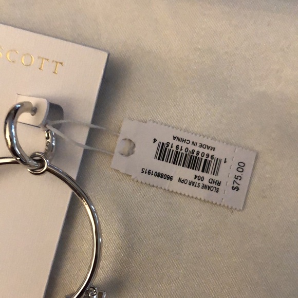 Kendra Scott Sloane Silver Tone Star Open Frame Convertible Hoop Earrings NWT - Picture 6 of 13